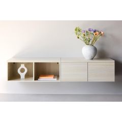 Niko hangend tv-meubel - whitewash