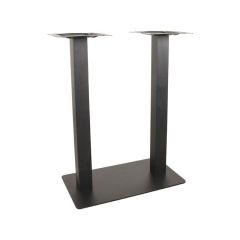 Bartafel poot dubbel 70x40x92 cm - zwart metaal