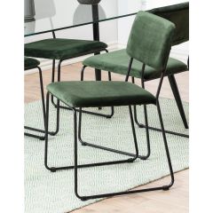 Novo eetkamerstoel | zwart metaal onderstel | stof Vic