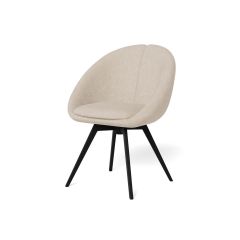 Nøra Jenna draaistoel | zwart metaal onderstel | stof Apia - zand