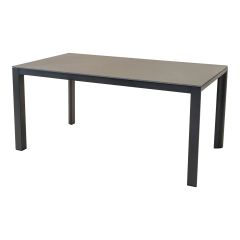 Geneva eettafel 160x90 cm - matt antraciet