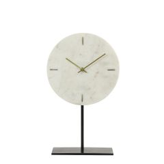 Moreno klok op voet 25,5x10x42,5 cm - marmer wit