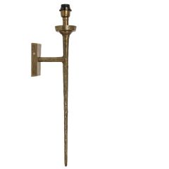 Torch wandlamp 21x9,5x75 cm - ruw antiek brons