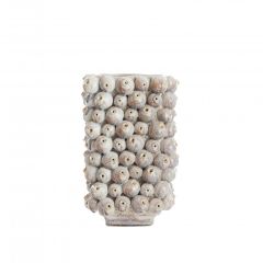 Nitali vaas deco 24,5x18,5x37,5 cm - keramiek zand