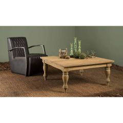 Bologna salontafel vierkant - 100 cm - bruin