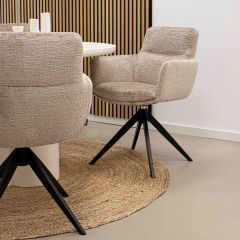 Niek draaistoel - beige