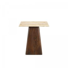 Valentino vierkante bijzettafel - 45x45 cm - beige van het woonmerk Livingfurn