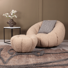 Olivia DLX fauteuil teddy - beige | Showroommodel