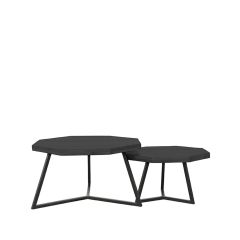 Figure salontafel mangohout 70 cm - zwart