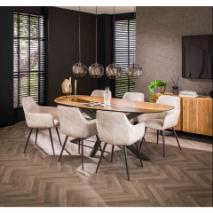 Milan eettafel organisch 215 cm