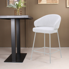 Sofia barkruk 65 cm - champagne met beige poot