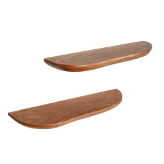 Wandplank set van 2 Live edge 60 cm