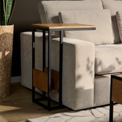 Slider bijzettafel hoog - naturel