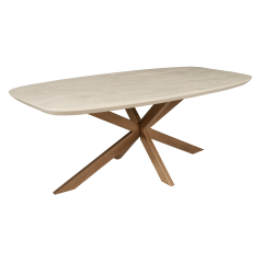 Eettafel Madison 200 cm Deens Ovaal - zand/brons