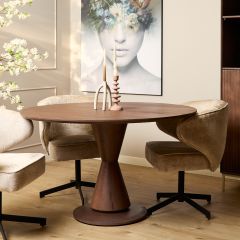 Lima eettafel rond ø130 cm - bruin
