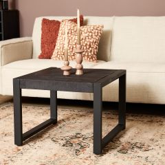 Vierkante bijzettafel Boaz - 60 cm - zwart