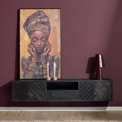 Starfurn Zwevend tv-meubel New York 160 cm - zwart