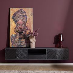 Starfurn Zwevend tv-meubel New York 180 cm - zwart