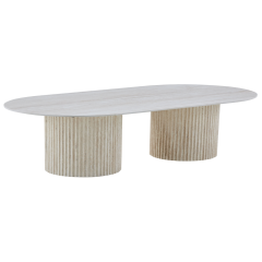 Tony eettafel travertin - beige