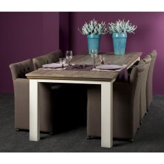 Fleur eettafel - 240 cm vierkant - wit