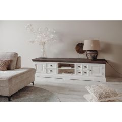 Fleur tv-meubel - 220 cm - wit