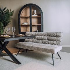 Rosora eetkamerbank - 200 cm - beige