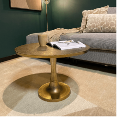 Ronde salontafel Amara - ø65 cm - antiek goud