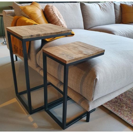 Brix Jordy bijzettafel set van 2 - naturel