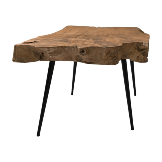 Haro rechthoekige eettafel 80x50x43 teakhout naturel