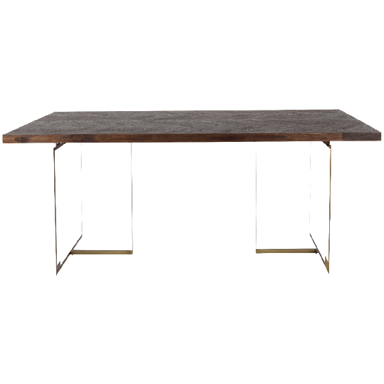 Class eettafel MDF 220X90 cm bruin/goud van het woonmerk Dutchbone