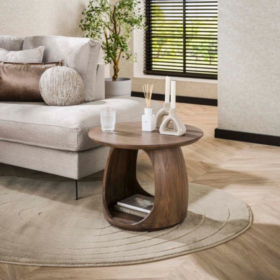 Buster bijzettafel M - massief acacia glaze bruin