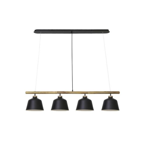 Banu hanglamp 4L - hout zwart