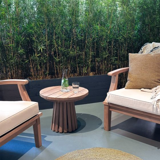 Cindo ronde tuin bijzettafel 50 cm - naturel