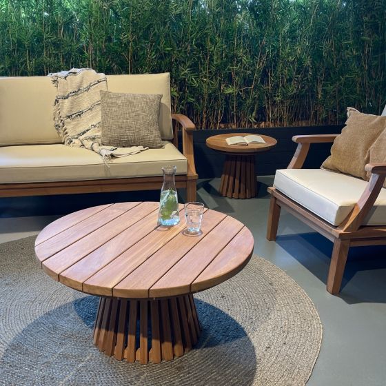 Cindo ronde tuin salontafel 80 cm - naturel