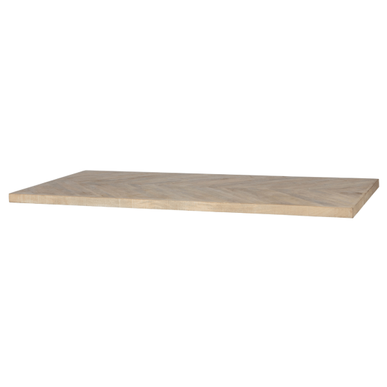 Tablo tafelblad mangohout visgraat 180x90 cm van het woonmerk Woood.