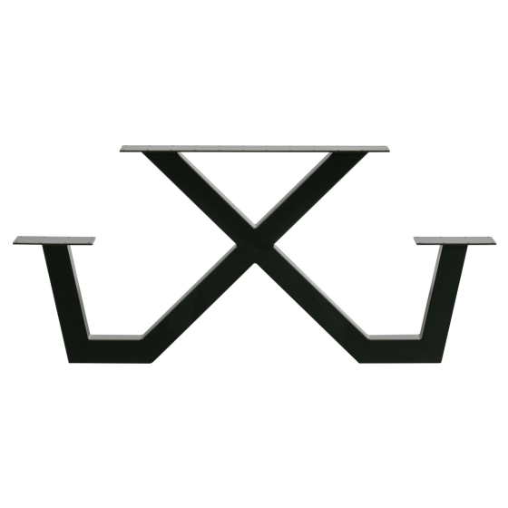 Tablo onderstel X-poot outdoor metaal zwart (1 stuks) van het woonmerk Woood