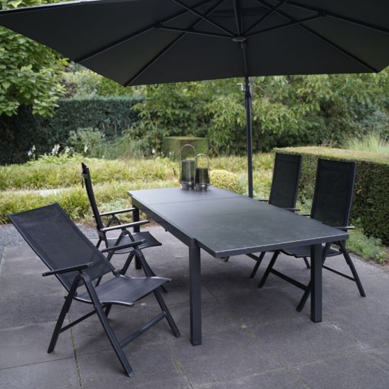 Carcassonne uittrektafel 180/250x100x75cm