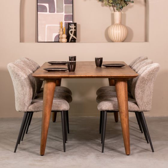 Fly eetkamertafel 220x100 cm mangohout - naturel