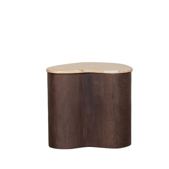 Davi bijzettafel espresso mangohout - 40 cm