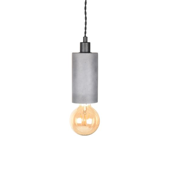 Fresco hanglamp 1L 8x8 cm beton grijs