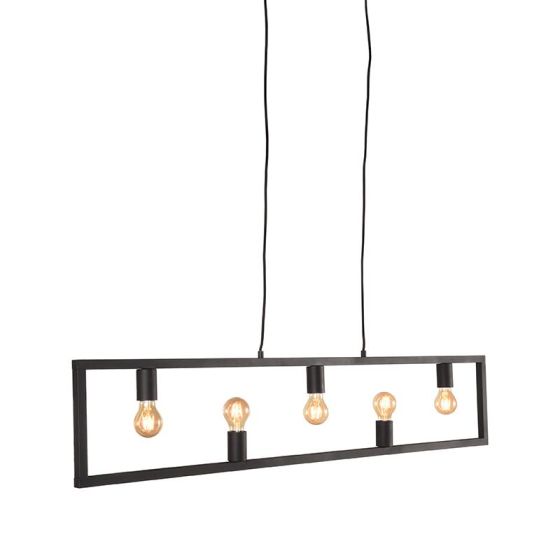 Quadrato hanglamp 135x10x130 cm metaal zwart
