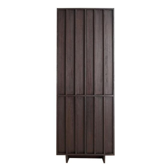 Lavinio wandkast 75x45x200 cm hout - donkerbruin
