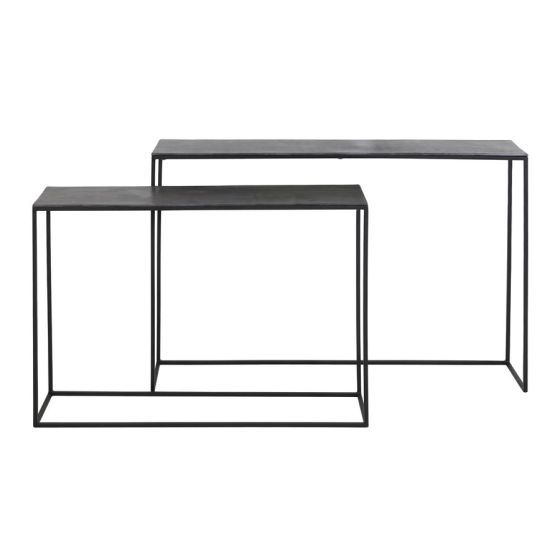 Boca sidetable set van 2 - antiek mat zwart