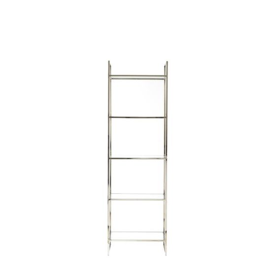 Mariki wandkast 55x40x180 cm - glas helder/nikkel