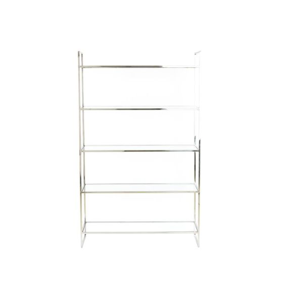 Mariki wandkast 110x40x180 cm - glas helder/nikkel