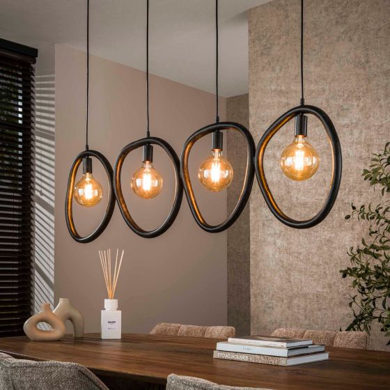 Celia hanglamp 4-lichts - artic zwart