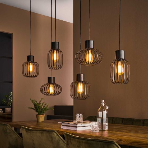 Margate hanglamp 6L 145 cm mix metaal van het woonmerk Fraaai