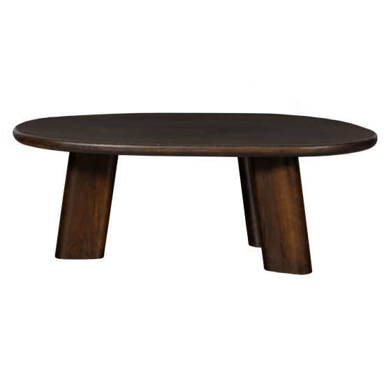 Roundly salontafel mangohout 110x60 cm walnoot van het woonmerk BePureHome
