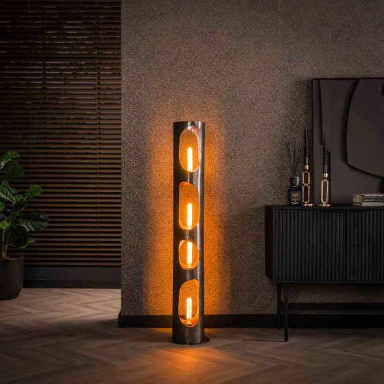 Sherrie vloerlamp Ø25 cm XL - zwart nikkel