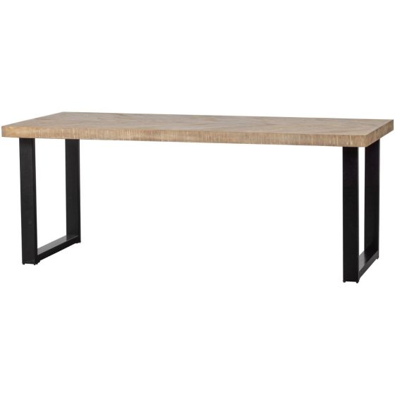 Combi-Tablo mango visgraat 200x90 cm + U-poot